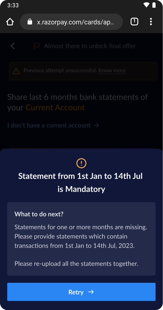 Missing Dates Feedback